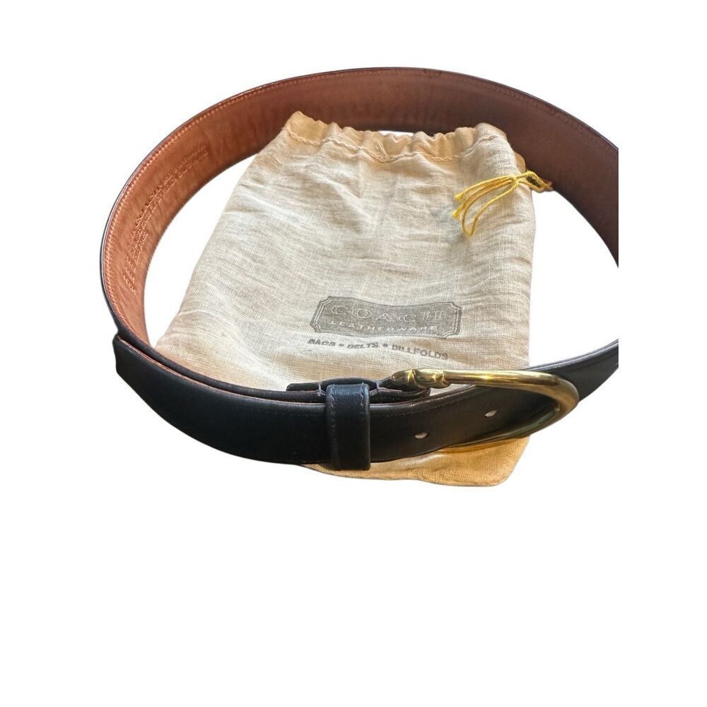 COACH 3906 Vintage Navy Belt Small Brass Buckle - Picture 6 of 14